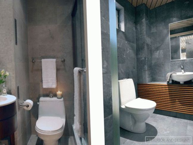 Дизајн тоалета 2 квадратна. м - 2