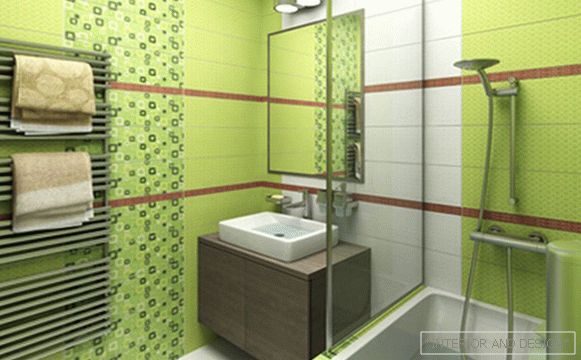 Плочица зелена у унутрашњости купатила - 1