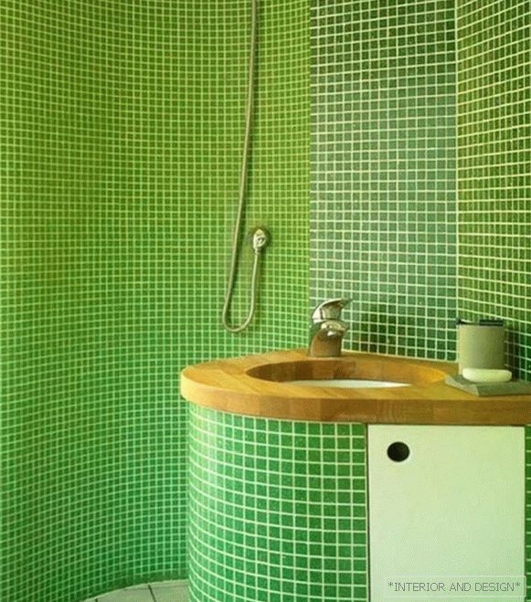 Плочица зелена у унутрашњости купатила - 2