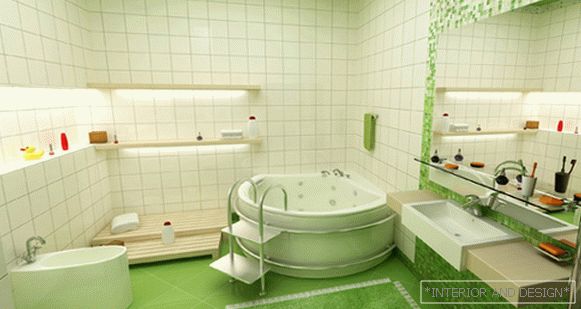 Плочица зелена у унутрашњости купатила - 4