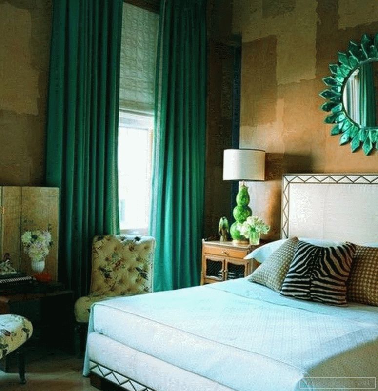Зелене завесе за спаваћу собу 9
