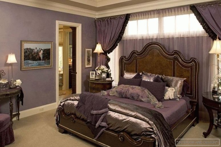 Пурпурне завесе за спаваћу собу 1