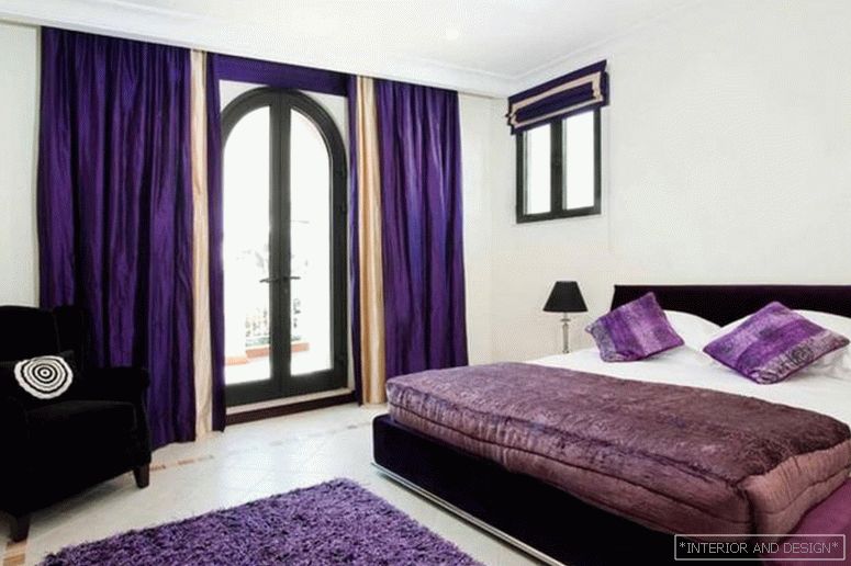 Пурпурне завесе для спальни 4